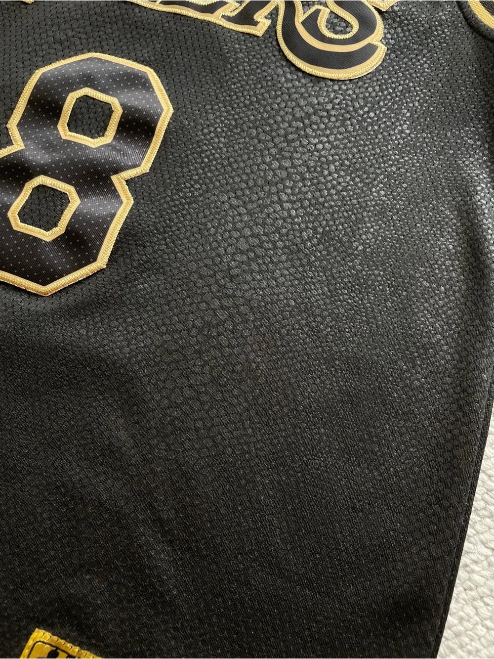 Nike Kobe Bryant LA Lakers Black Mamba Golden Edition Jersey, Size Large